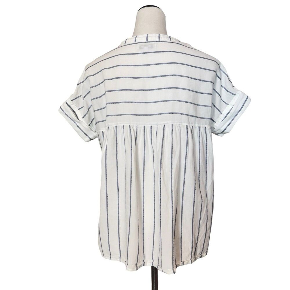 Madewell Oversized Tunic Top XXS Striped Popover Beachy Preppy Coastal Cotton - Picture 5 of 9
